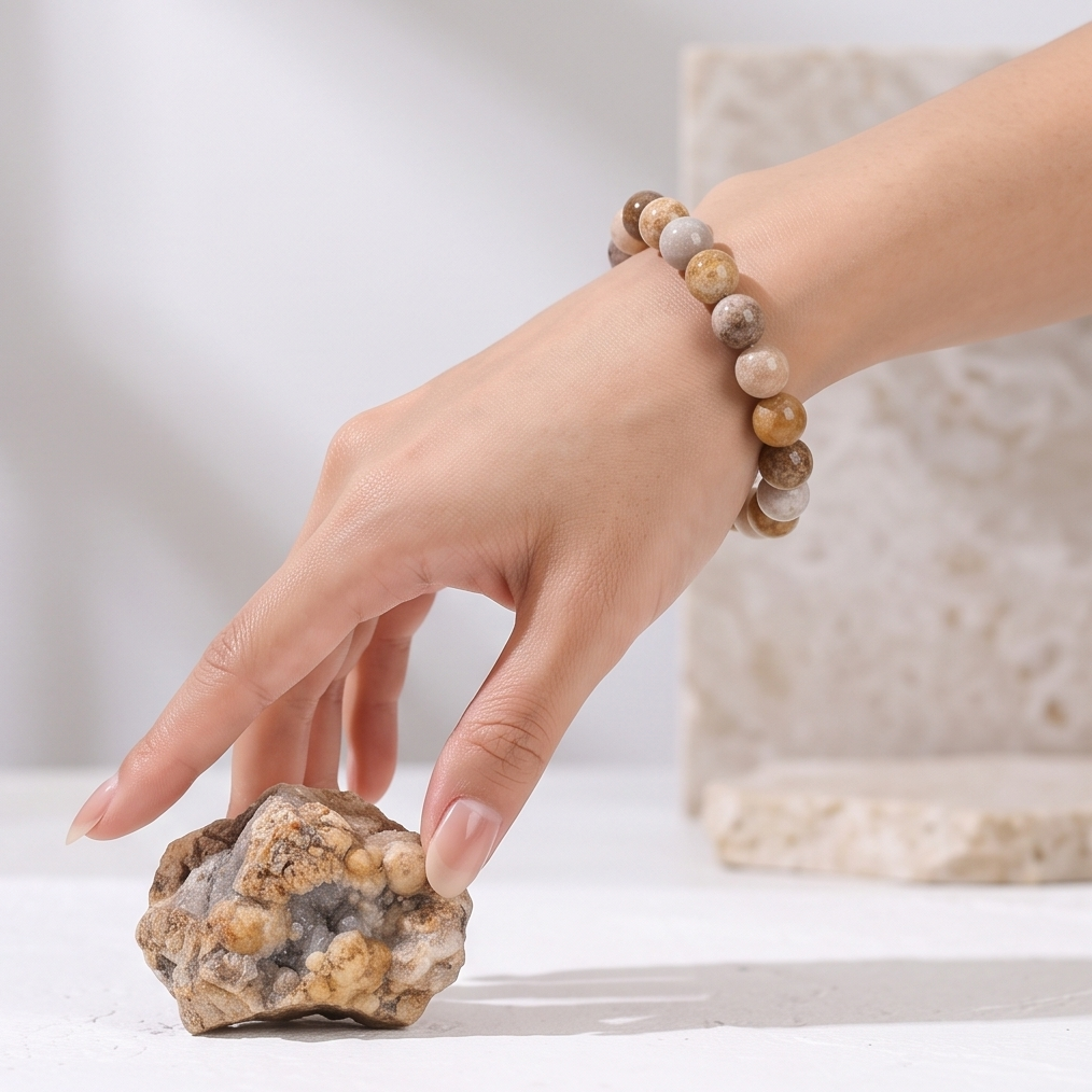 Chrysanthemum Stone Breath Bead | The Serendipity Collection
