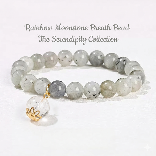 Rainbow Moonstone Breath Bead | The Serendipity Collection