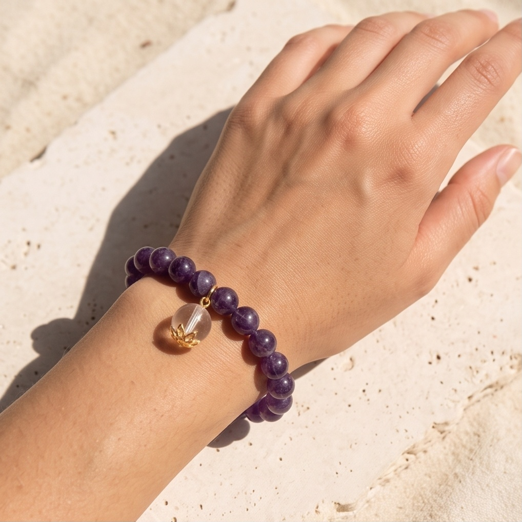 Deep Amethyst Breath Bead | The Inner Peace Collection