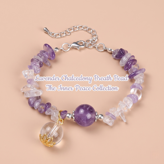 Lavender Chalcedony Breath Bead | The Inner Peace Collection